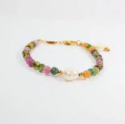 bracelet en perle naturelle et acier inoxydable vente de bijoux nallia bijoux a aimargues