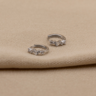 boucle créole argent 925 zircon blanc nallia bijoux vendu à montpellier