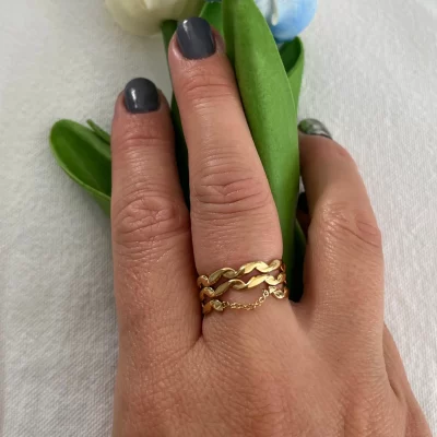 bague en acier inoxydable vendu par nallia bijoux à aimargues april